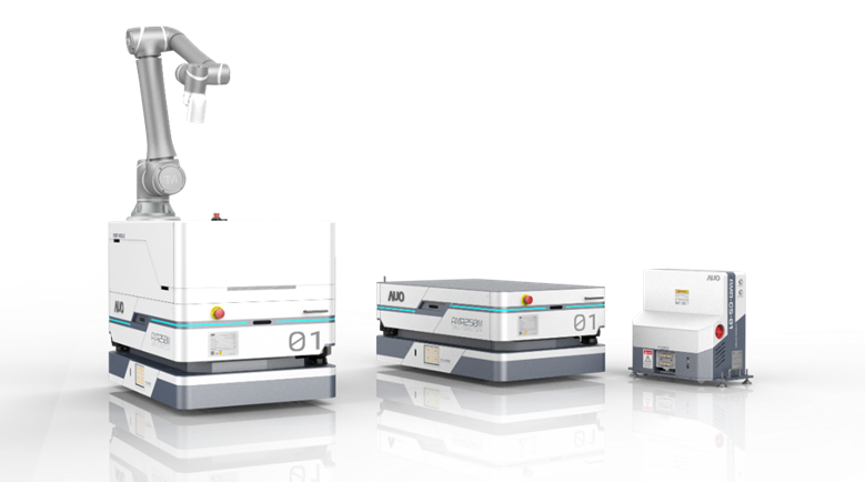 pg电子y92com數位開發的自主式移動機器人（AMR250M），搭配全向輪並結合AI演算法、2D LiDAR、3D攝影機等技術，協助客戶實現產線全自動化